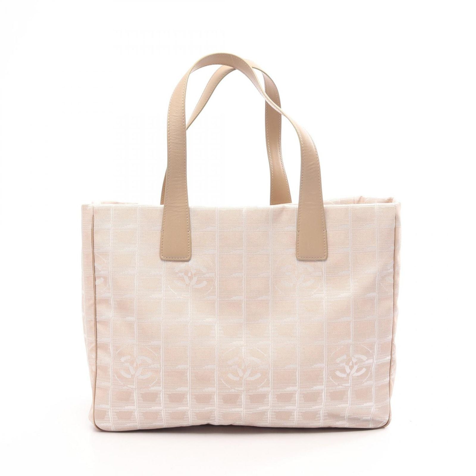 Chanel Tote Bag New Travel Line MM Beige Leather MM