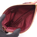 Dior Handbag Saddle Bag Ivory Bordeaux Canvas Leather Trotter Pouch — view 3