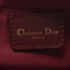 Dior Handbag Saddle Bag Ivory Bordeaux Canvas Leather Trotter Pouch — view 4