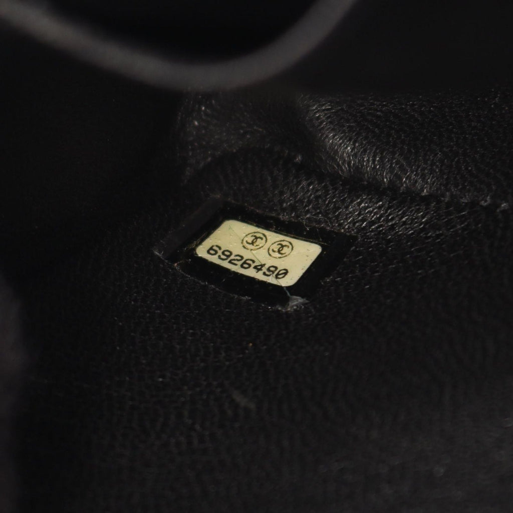 Chanel Shoulder Bag 2.55 Quilted East West Black Canvas Leather Chain — view 5