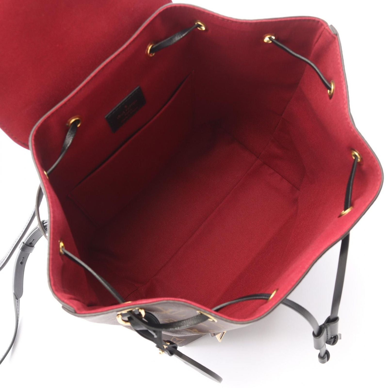 Louis Vuitton Backpack Montsouris NM PM Monogram Noir Canvas Leather — view 3