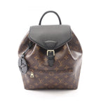 Louis Vuitton Backpack Montsouris NM PM Monogram Noir Canvas Leather