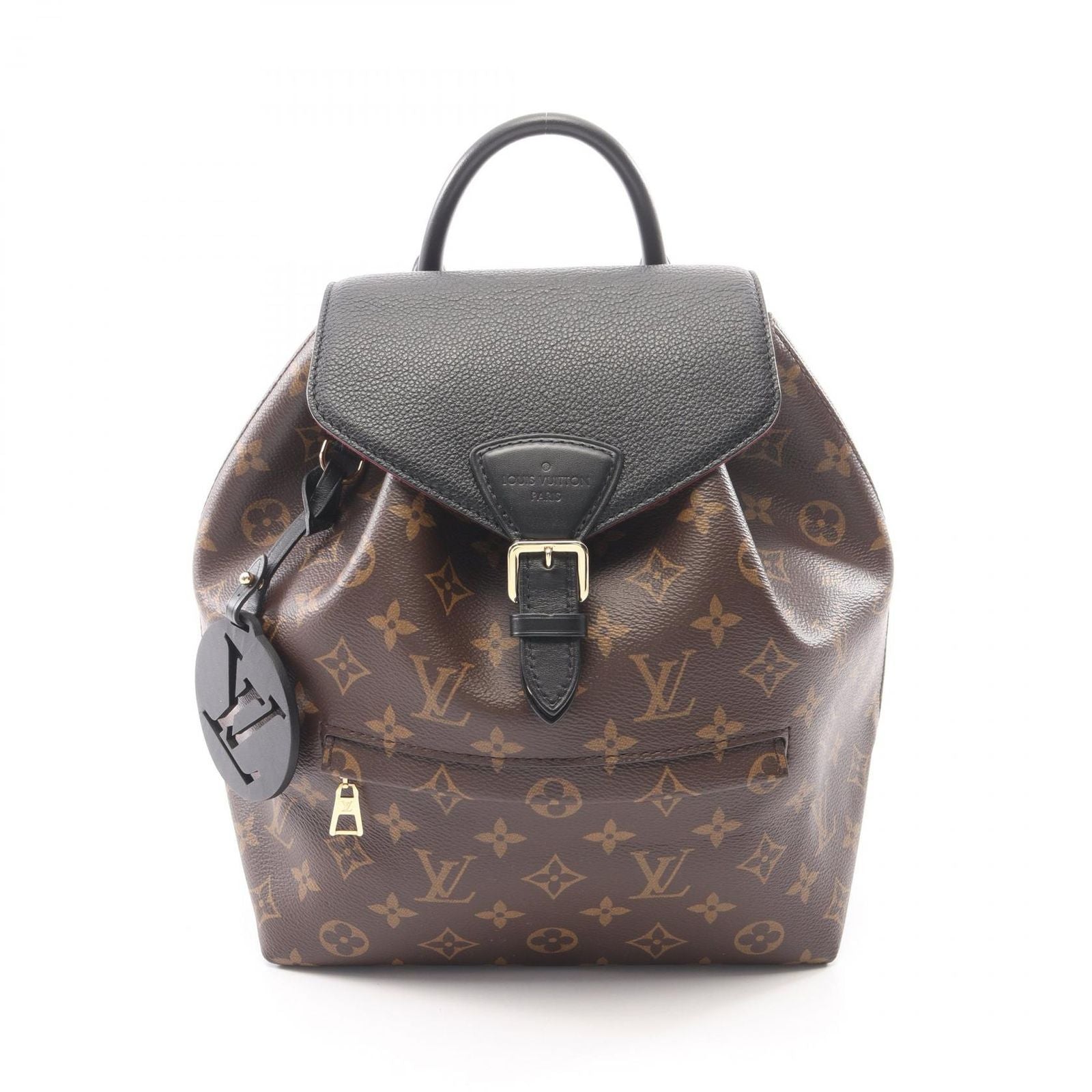 Louis Vuitton Backpack Montsouris NM PM Monogram Noir Canvas Leather