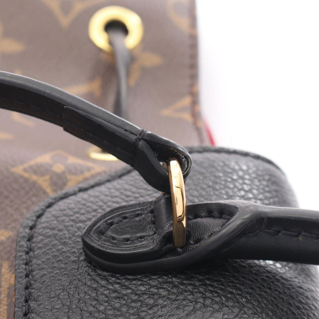 Louis Vuitton Backpack Montsouris NM PM Monogram Noir Canvas Leather — view 7