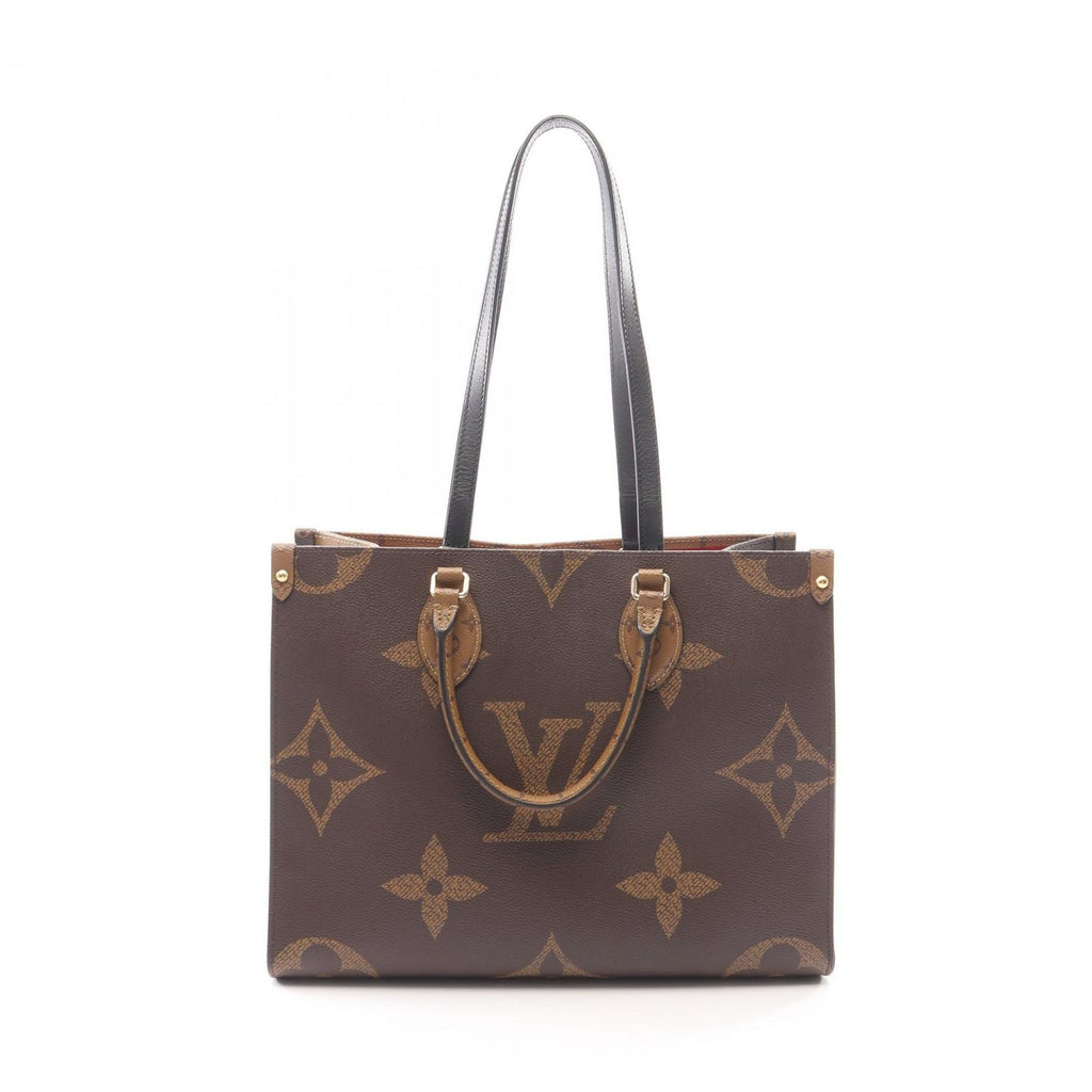 Louis Vuitton Tote Bag On The Go MM Monogram Giant Reverse 2-Way Canvas Leather