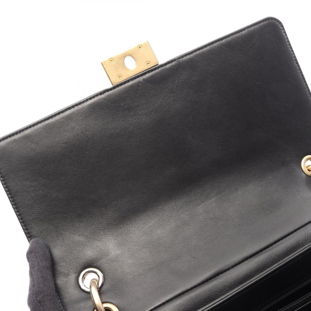 Chanel Shoulder Bag Quilted 2-Way Black Leather Chain — view 6