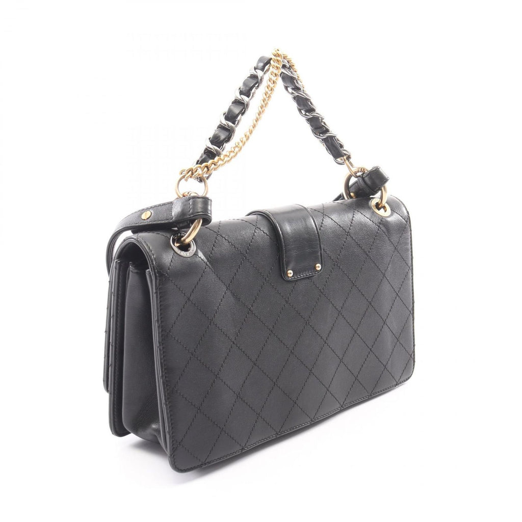 Chanel Shoulder Bag Quilted 2-Way Black Leather Chain — view 2