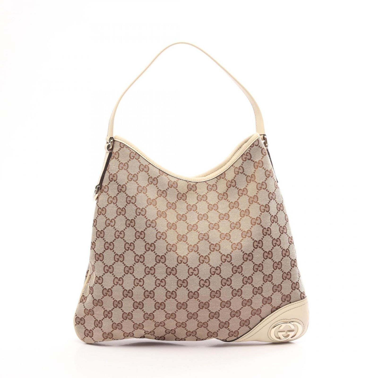 Gucci Shoulder Bag Interlocking GG Canvas Beige Brown Ivory New Brit