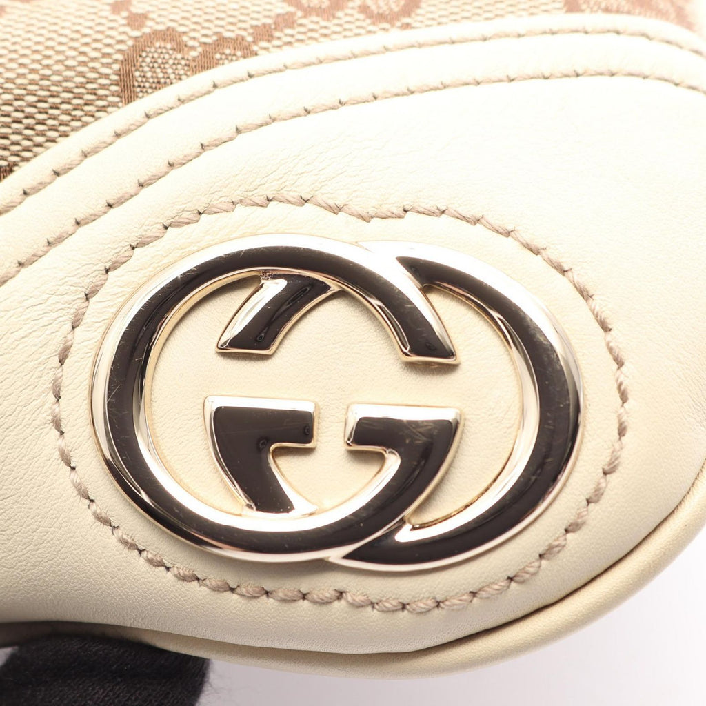 Gucci Shoulder Bag Interlocking GG Canvas Beige Brown Ivory New Brit — view 7