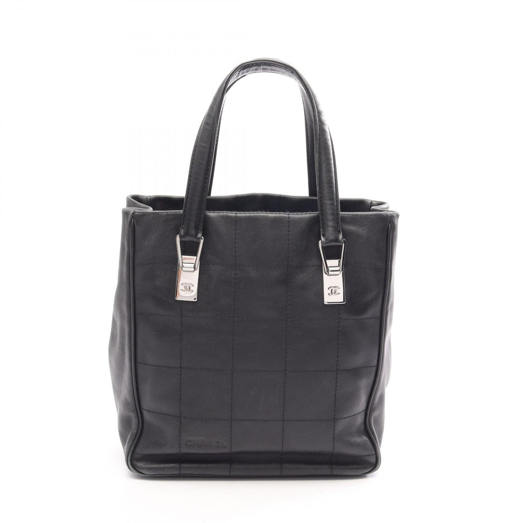 Chanel Tote Bag Choco Bar Black Lambskin