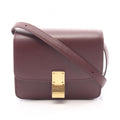 Celine Shoulder Bag Classic Box Small Bordeaux Leather