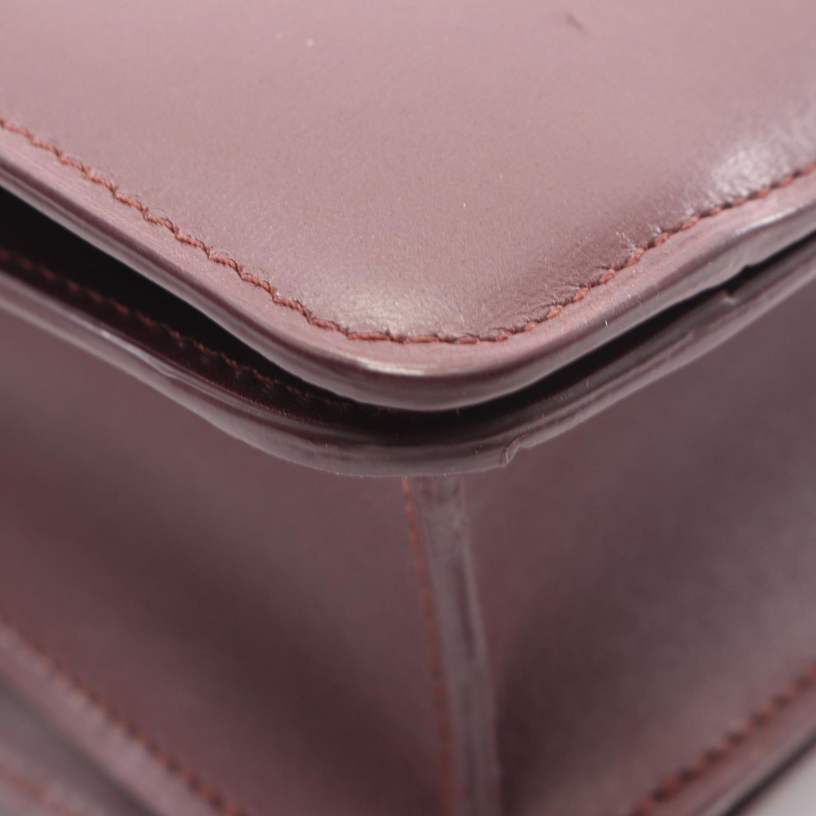 Celine Shoulder Bag Classic Box Small Bordeaux Leather — view 8