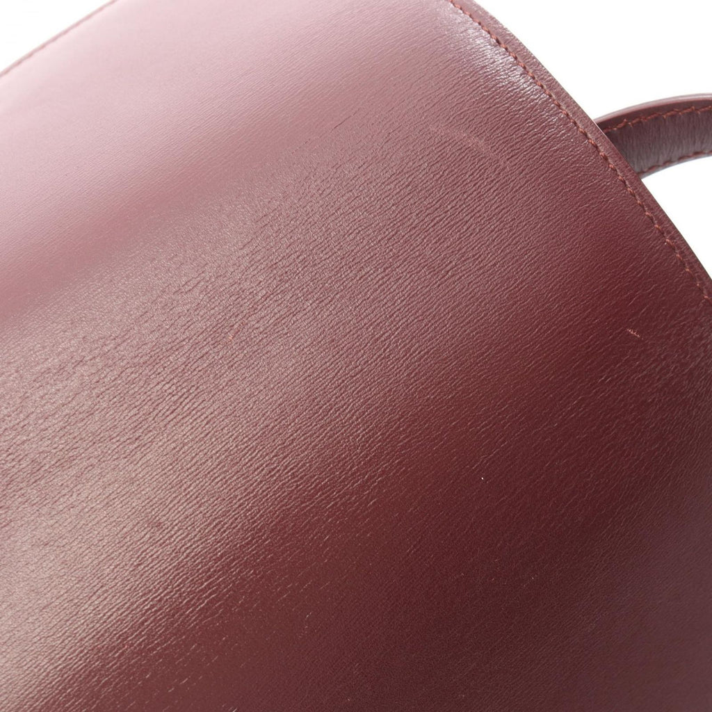 Celine Shoulder Bag Classic Box Small Bordeaux Leather — view 6