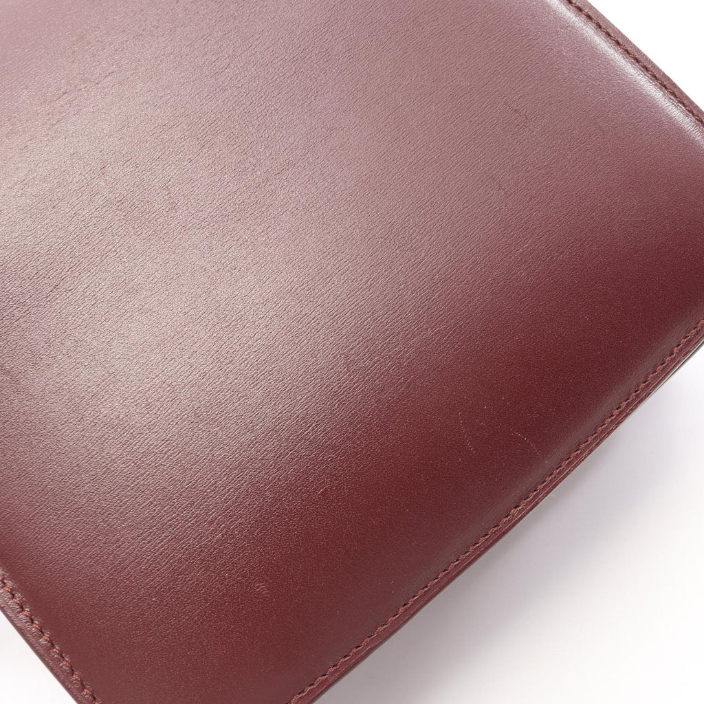 Celine Shoulder Bag Classic Box Small Bordeaux Leather — view 7