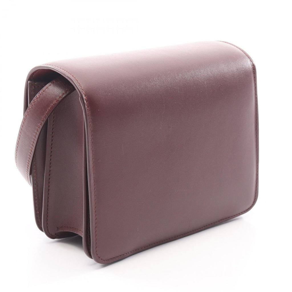 Celine Shoulder Bag Classic Box Small Bordeaux Leather — view 2