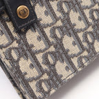 Dior Waist Bag Saddle Oblique Jacquard Ivory Navy Canvas Leather Pouch — view 7