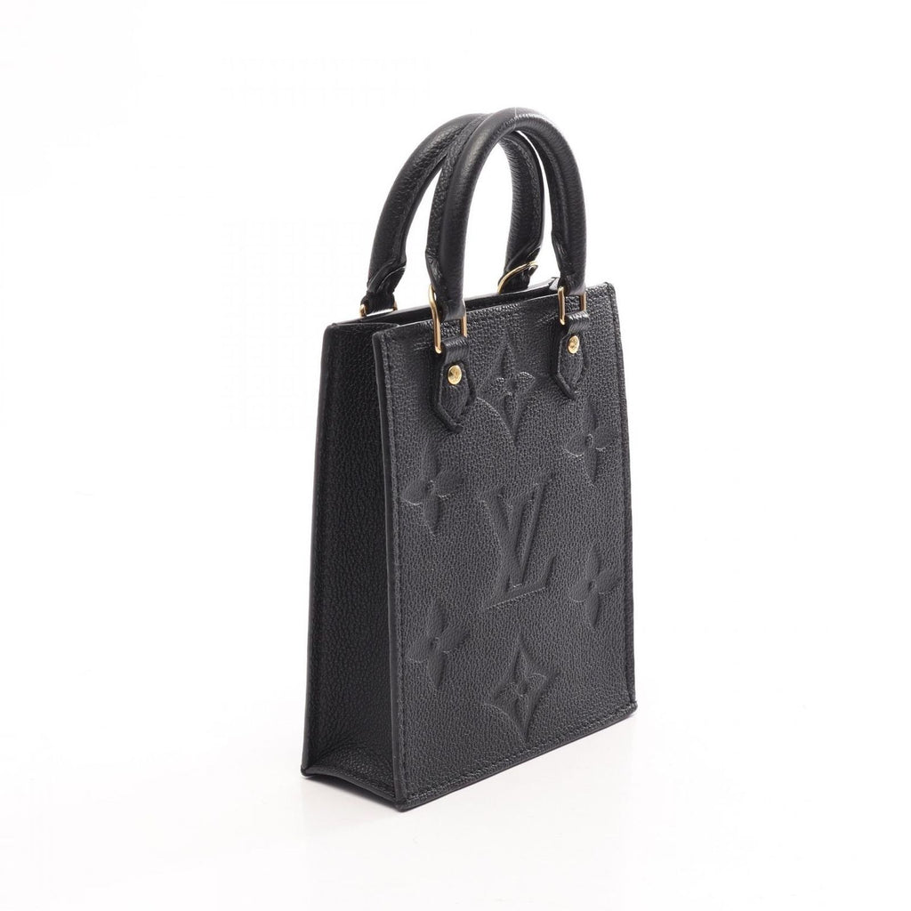Louis Vuitton Handbag Petite Sac Plat Monogram Empreinte Noir 2-Way Leather — view 2