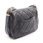 Chanel Shoulder Bag Quilted Black Lambskin Small Flap Chain — view 2