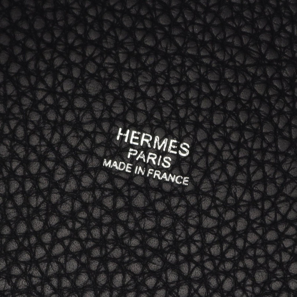 Hermes Picotin Lock MM Black Leather Handbag — view 4