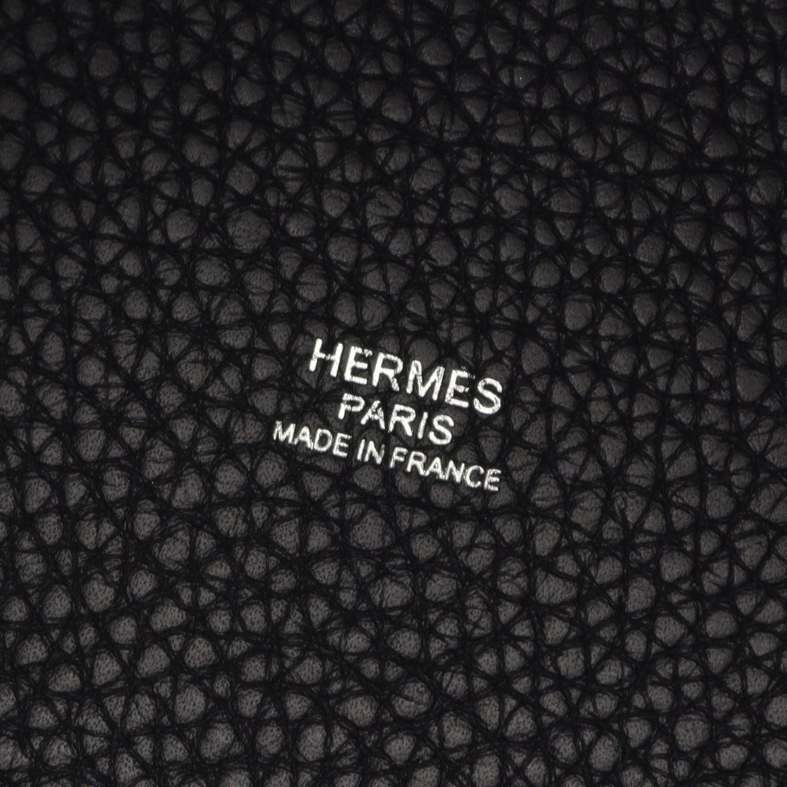 Hermes Picotin Lock MM Black Leather Handbag — view 4