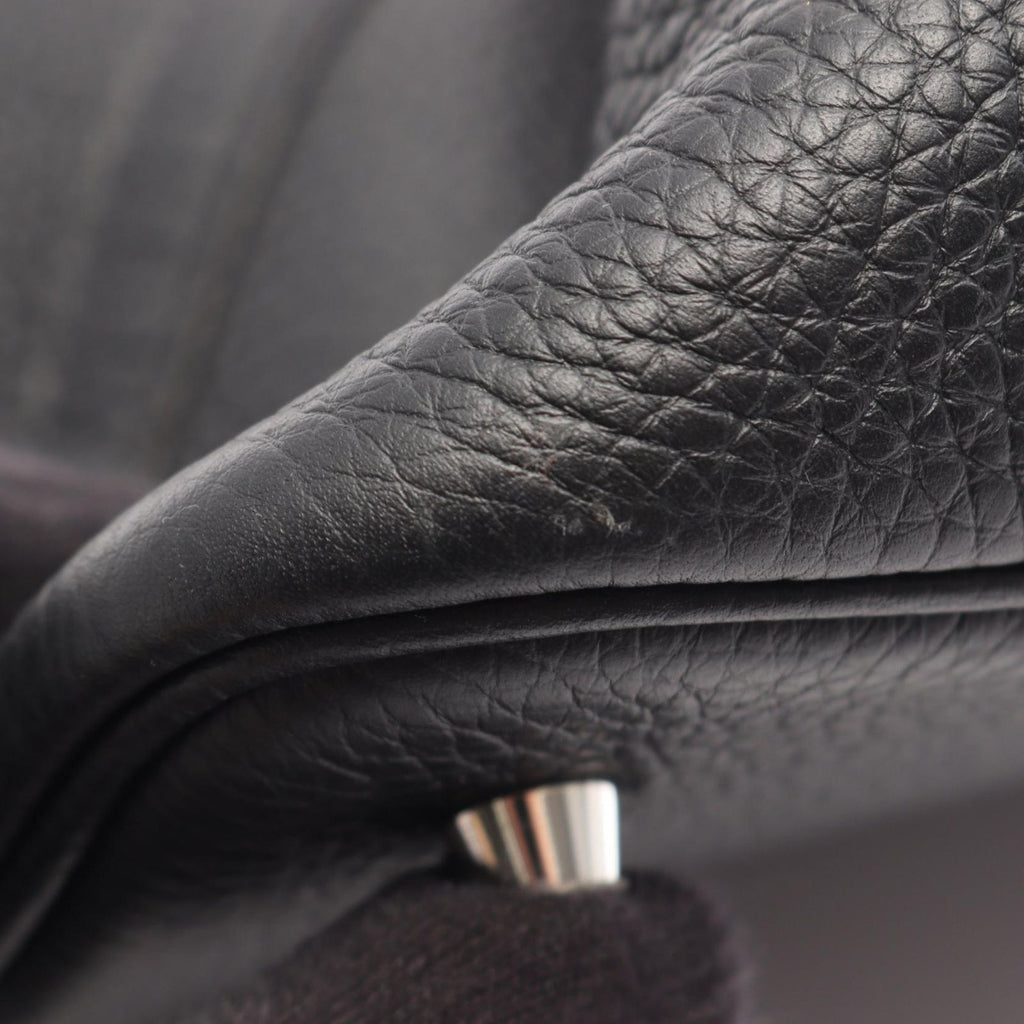 Hermes Picotin Lock MM Black Leather Handbag — view 6
