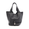 Hermes Picotin Lock MM Black Leather Handbag