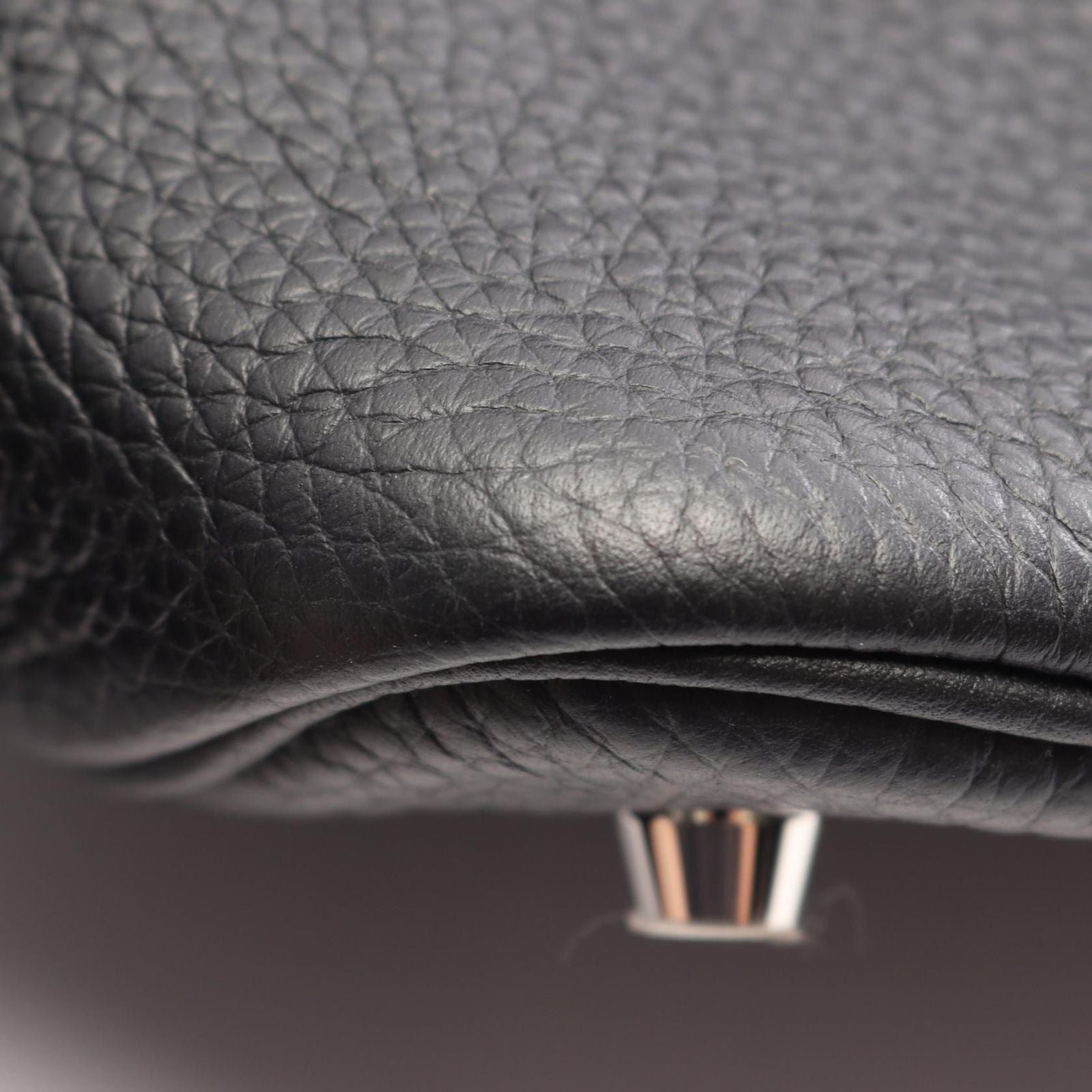 Hermes Picotin Lock MM Black Leather Handbag — view 7
