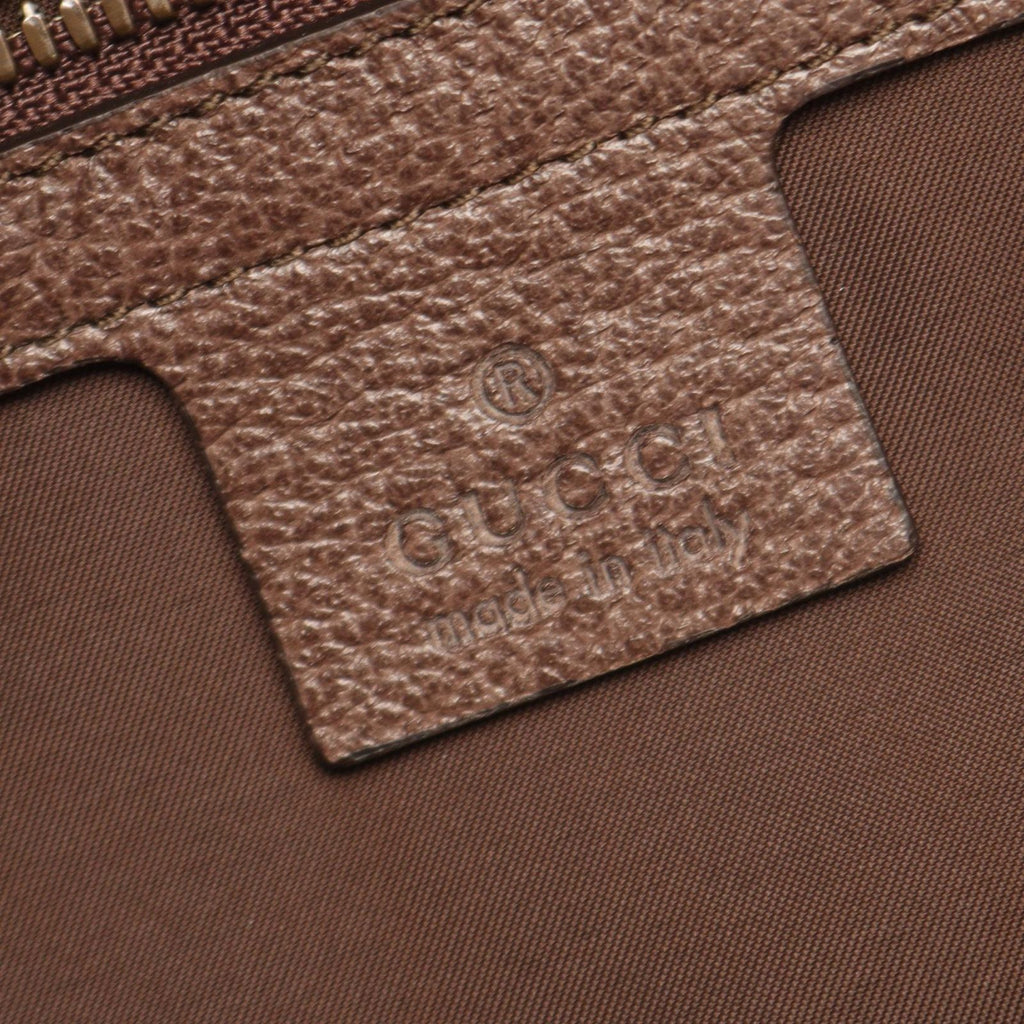 Gucci Backpack GG Supreme Drawstring Beige Brown Yellow Canvas Leather — view 4