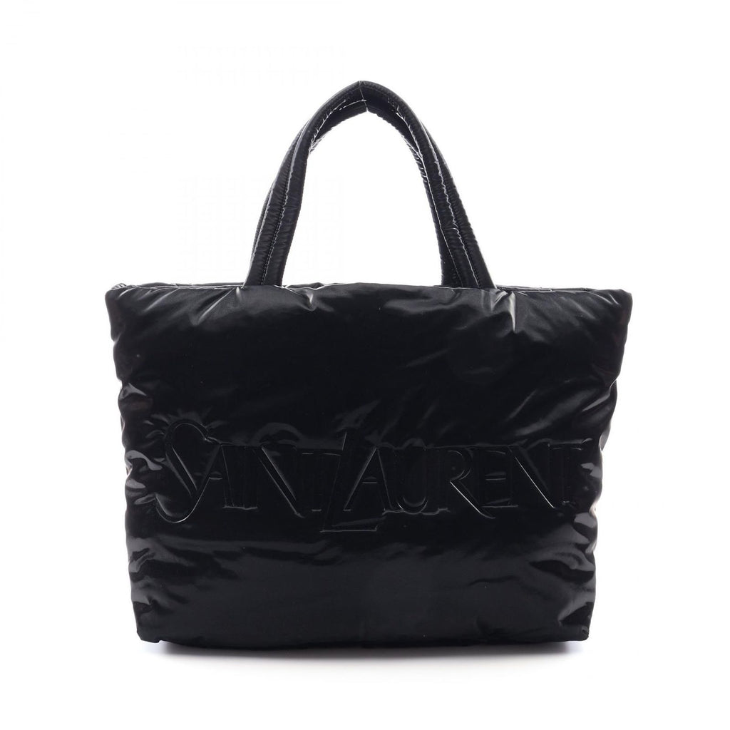 Saint Laurent Paris Tote Bag Black Nylon Wide Puffer