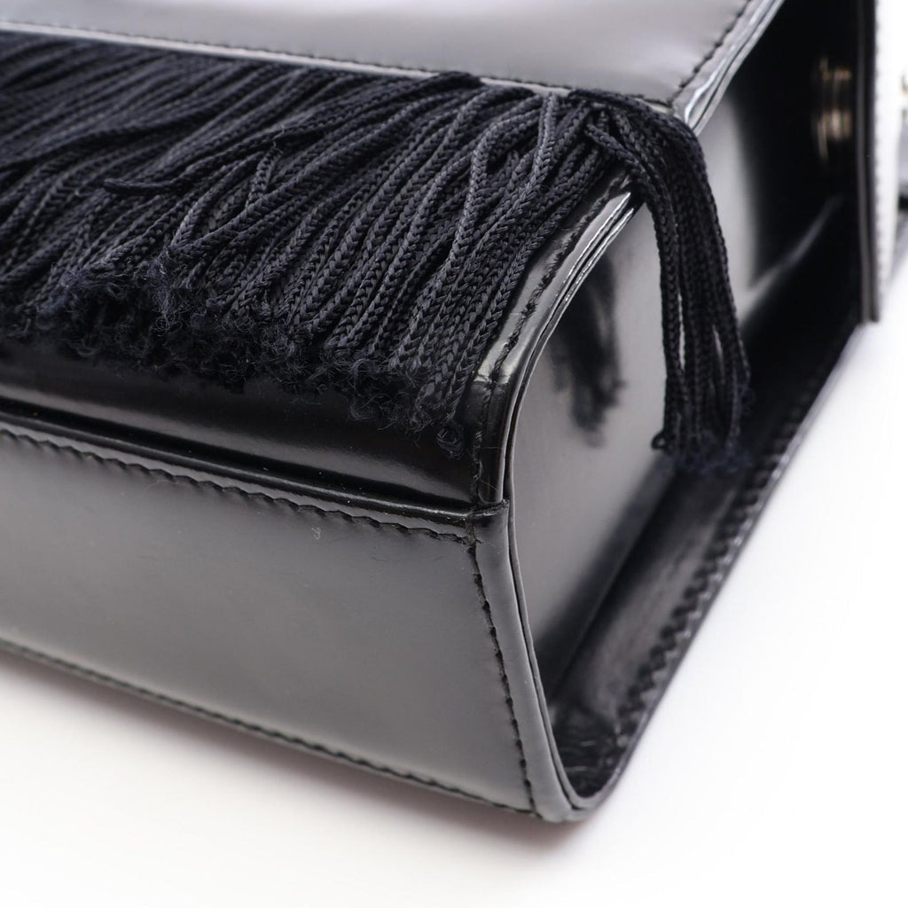 Dior Shoulder Bag Fringe Black Chain — view 7