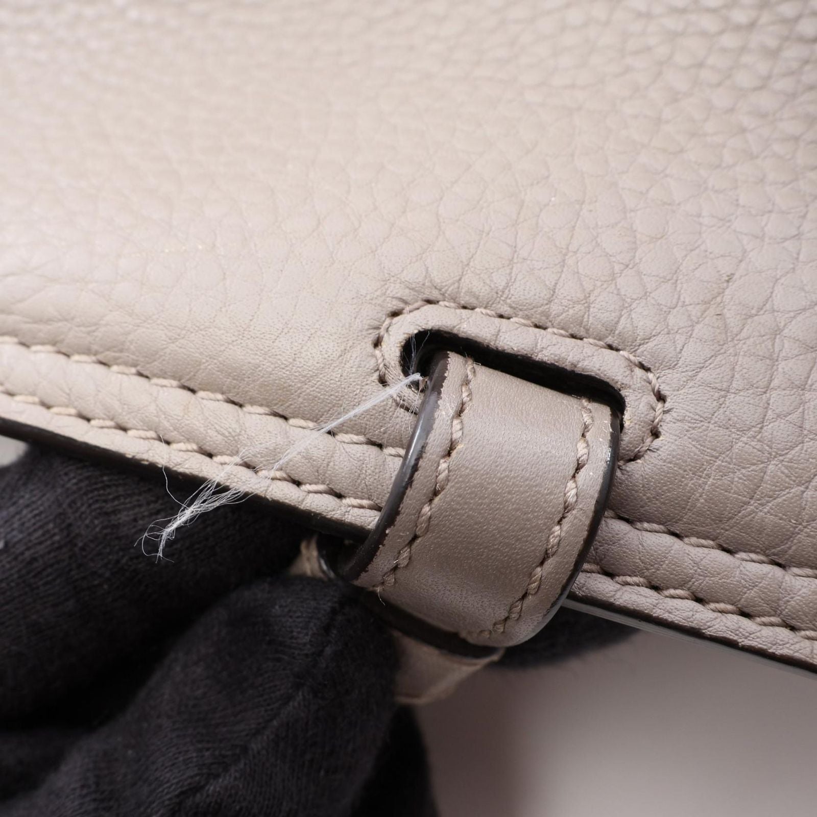 Gucci Bamboo Daily 2-Way Gray Black Leather Large Handbag — view 7