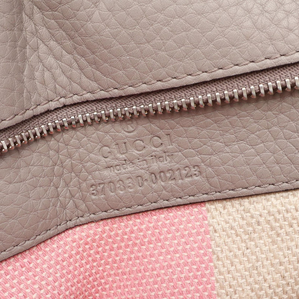 Gucci Bamboo Daily 2-Way Gray Black Leather Large Handbag — view 4