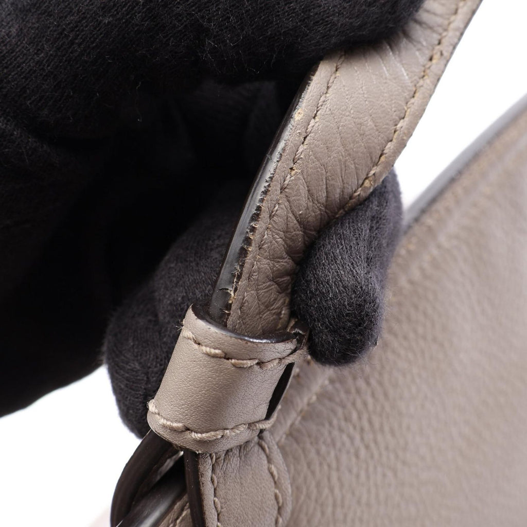 Gucci Bamboo Daily 2-Way Gray Black Leather Large Handbag — view 5