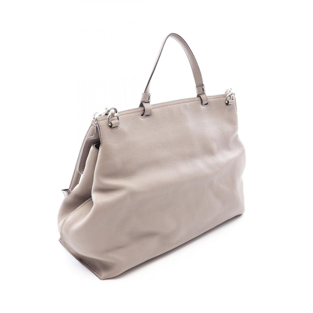 Gucci Bamboo Daily 2-Way Gray Black Leather Large Handbag — view 2
