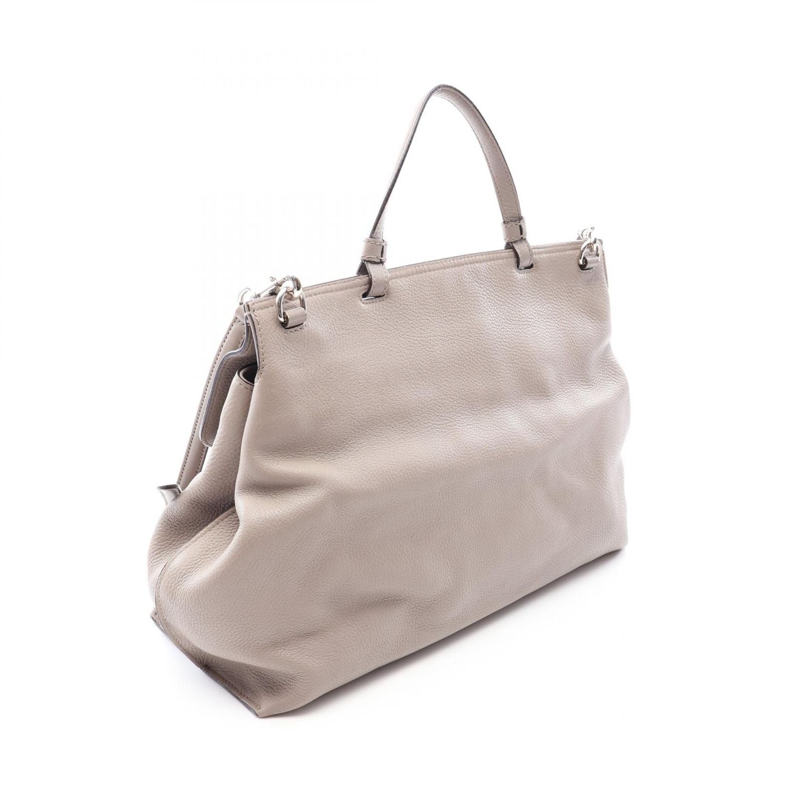 Gucci Bamboo Daily 2-Way Gray Black Leather Large Handbag — view 2