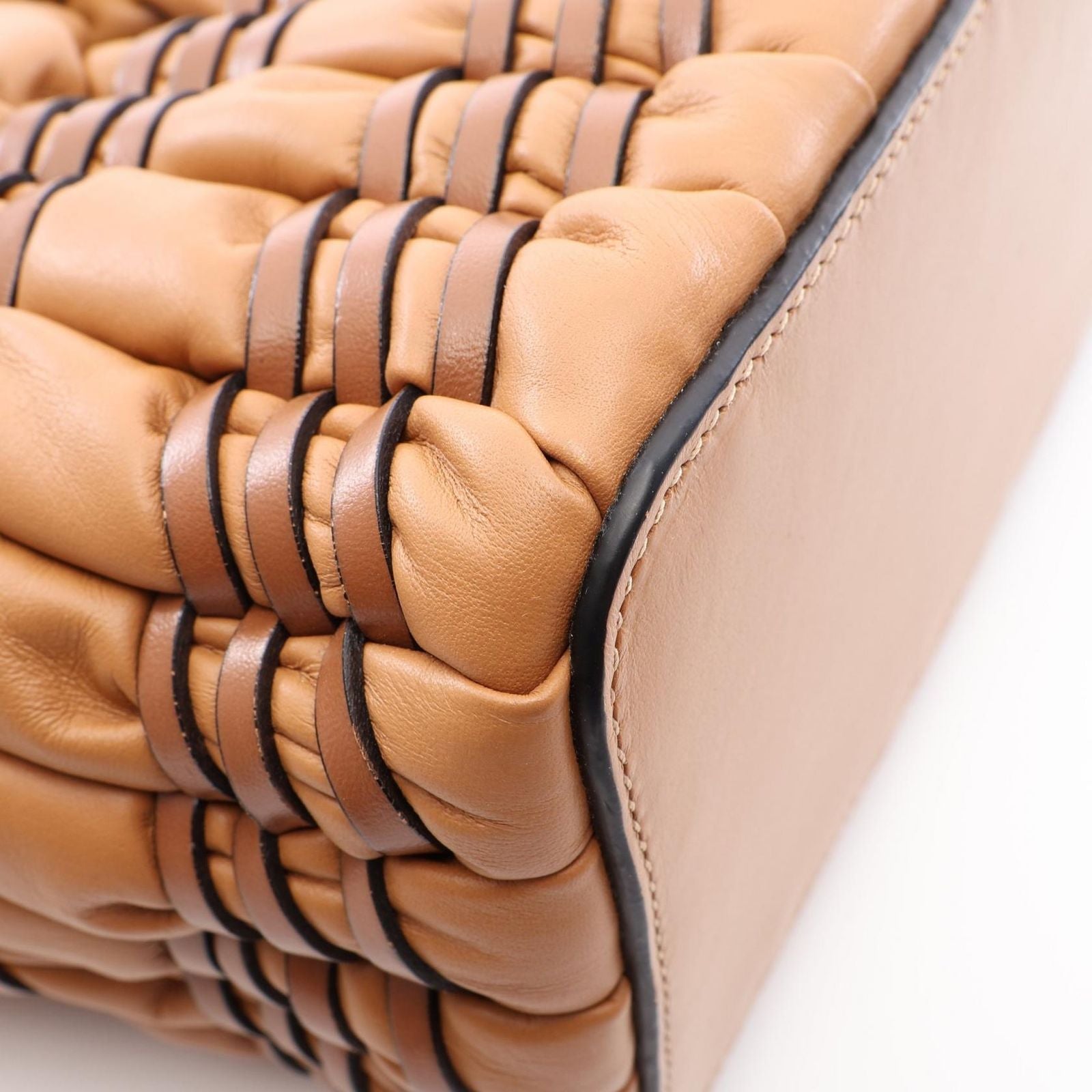 Loewe Tote Bag Tubular Basket Brown Leather — view 5