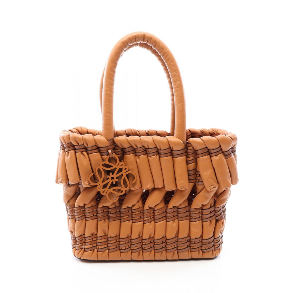 Loewe Tote Bag Tubular Basket Brown Leather