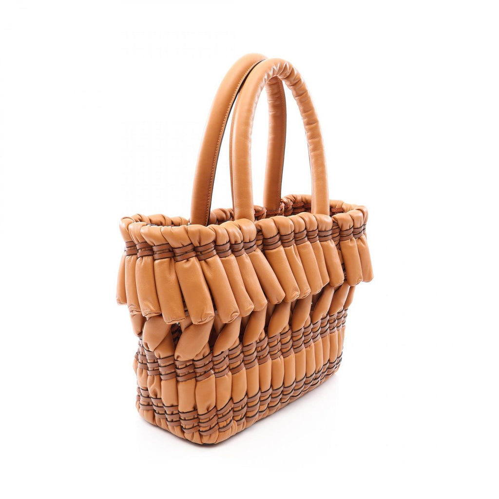 Loewe Tote Bag Tubular Basket Brown Leather — view 2