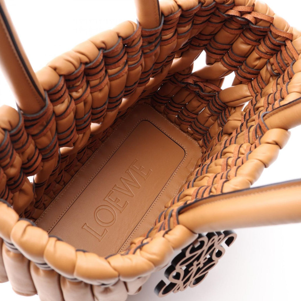 Loewe Tote Bag Tubular Basket Brown Leather — view 3