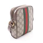 Gucci Shoulder Bag Ophidia GG Supreme Beige Brown Green Canvas Leather Small — view 2
