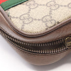 Gucci Shoulder Bag Ophidia GG Supreme Beige Brown Green Canvas Leather Small — view 7