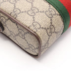 Gucci Shoulder Bag Ophidia GG Supreme Beige Brown Green Canvas Leather Small — view 6