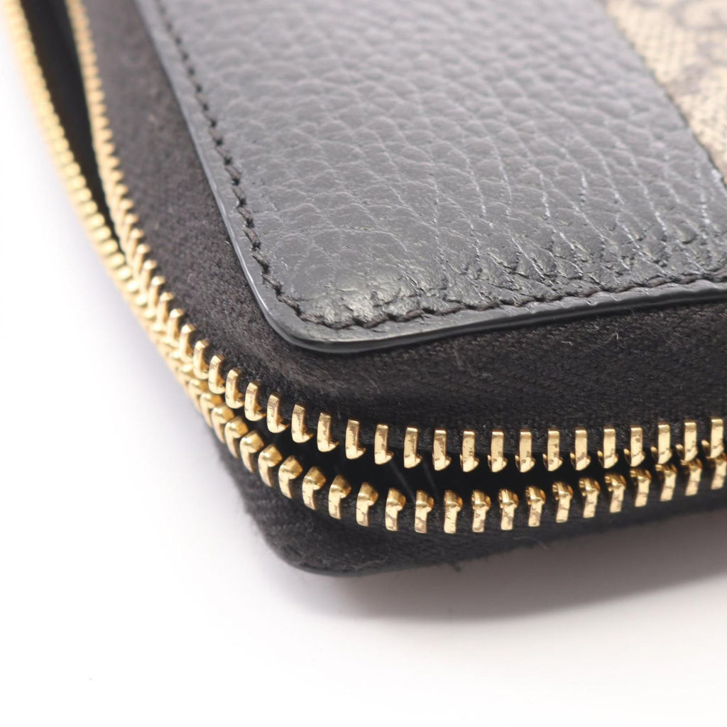 Gucci Round Length Wallet Petit Marmont GG Beige Brown Black Leather — view 6