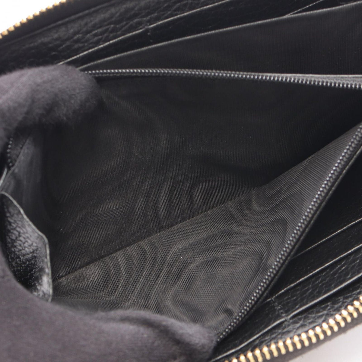 Gucci Round Length Wallet Petit Marmont GG Beige Brown Black Leather — view 8