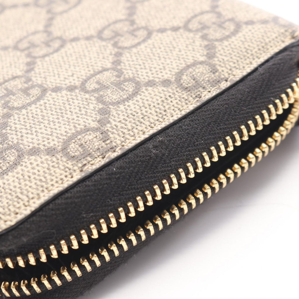 Gucci Round Length Wallet Petit Marmont GG Beige Brown Black Leather — view 7