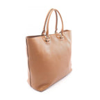 Prada Tote Bag Vitello Phenix Brown Leather Metal Logo 2-Way — view 2