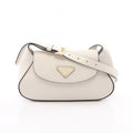 Prada Shoulder Bag Small White Leather