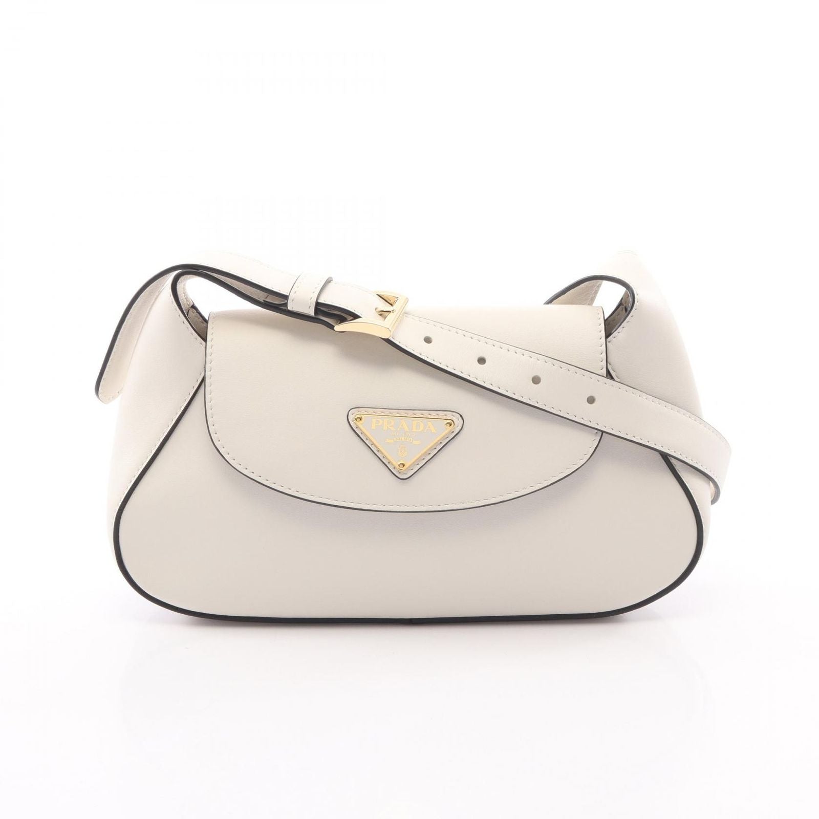 Prada Shoulder Bag Small White Leather