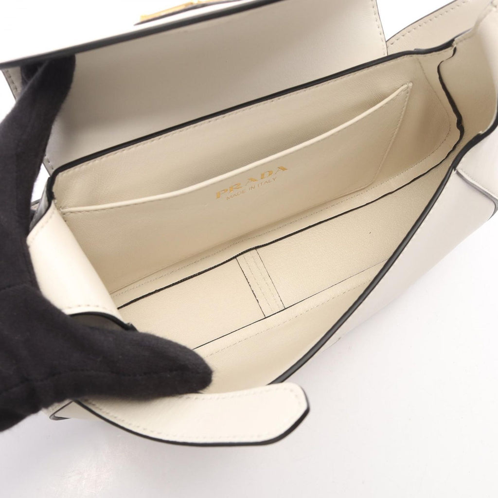 Prada Shoulder Bag Small White Leather — view 3