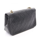 Chanel Shoulder Bag Full Flap Black Lambskin Quilted Chain — view 2